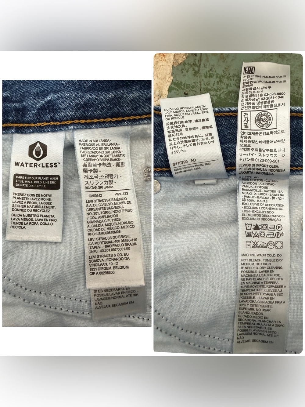 Levi's '94 Baggy Jeans "I'm Never Wrong" Medium Wash 27x31 Vintage Cotton Y2K - Picture 14 of 16